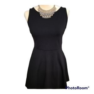 Lulu's backless skater style dress in black, size large.